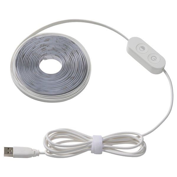 LED světlo KABBLEKA: bílé, flexibilní s USB, ovládáním barev a jasu.