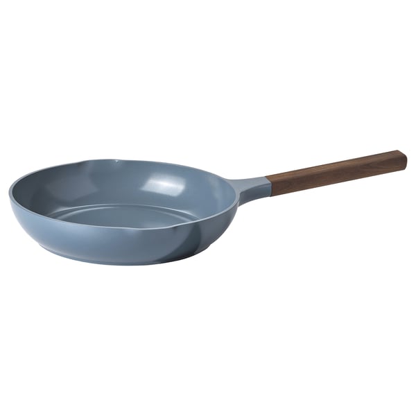 KLIPPFISK pánev, modrošedá, hliníková, kulatá, dřevěná rukojeť.