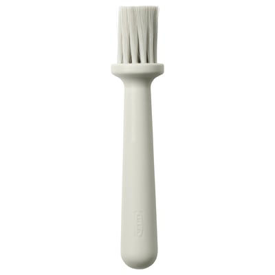 Zobrazuje bílý štětec na pečivo LÄTTBAKAD s nylonovými štětinami a plastovým držadlem z ikea.