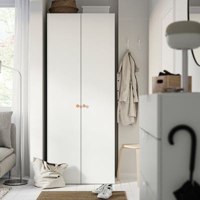 LASTARE Šatní sestava, bílá, 80x62x201 cm
