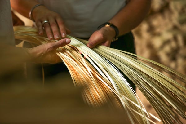 LÖVRÄFSA Koš, bambus, 50x32 cm
