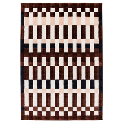 MARKBLÅMME Koberec, nízký vlas, barevné/vzor kostka, 160x230 cm