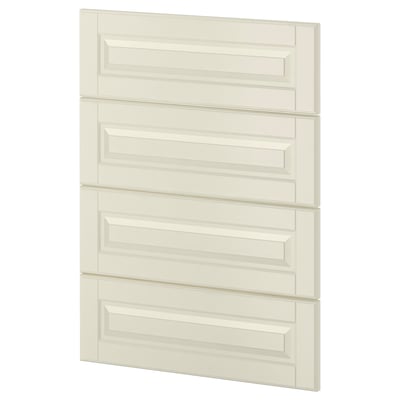 Kuchyňská skříňka METOD, krémová, 4 panely, obdélníková se zkosenými hranami.