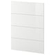 Bílá dvířka kuchyňské skříňky METOD s lesklou povrchovou úpravou. Má elegantní, obdélníkový design.