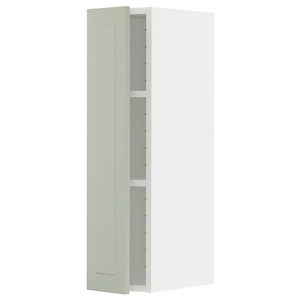 Zelená kuchyňská skříňka METOD s elegantním, obdélníkovým tvarem a minimalistickým designem.