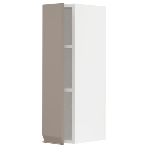 Kuchyňská linka METOD, šedobéžová, moderní design, vertikální tvar s matným povrchem.