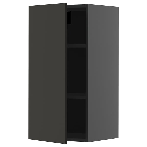 Nástěnná skříňka METOD, černá, hranatá, moderní design.