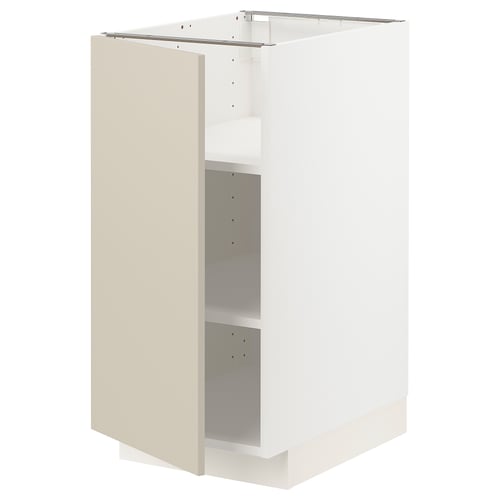 Kuchyňská skříňka METOD, béžová, obdélníková, moderní design s hladkým povrchem.
