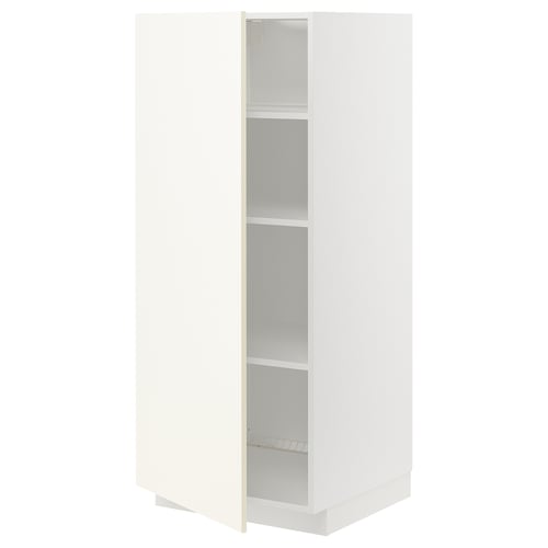 Bílá kuchyňská skříňka ikea METOD s elegantním designem a nastavitelnou policí.