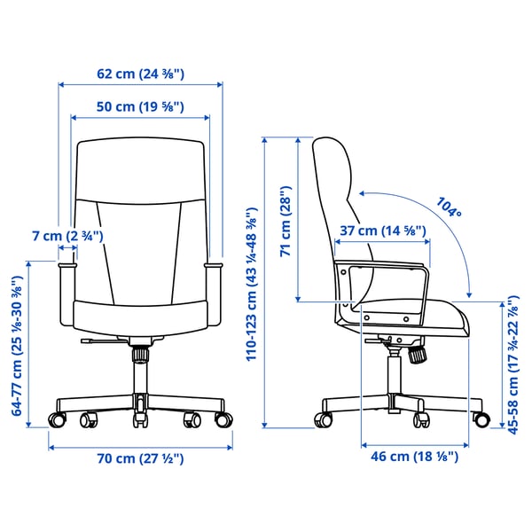 Obrázek s rozměry produktu: MILLBERGET.
