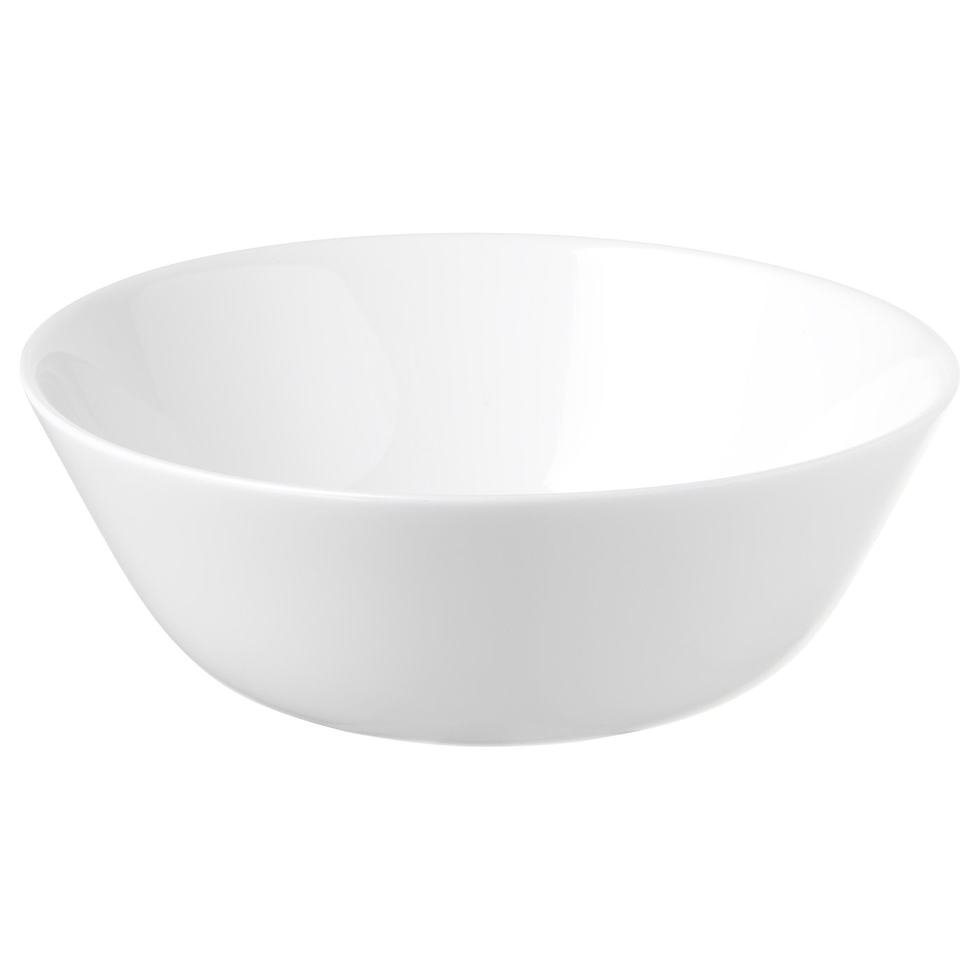 OFTAST bílá mísa: elegantní, lesklé sklo, kulatý tvar, vhodná do myčky/mikrovlnné trouby.