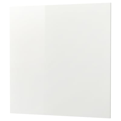 Bílý stěnový panel SIBBARP, moderní dekor kuchyně, obdélníkový tvar, vysokotlaký laminát.