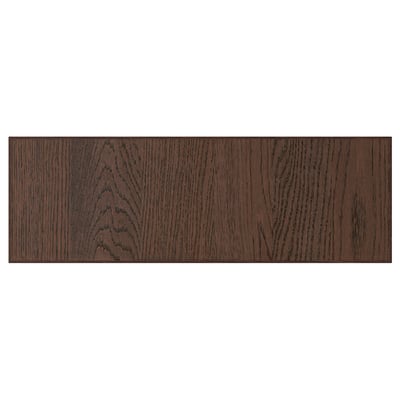 Dřevěný nábytkový panel, tmavě hnědá, dubová dýha, obdélníkový, moderní design.