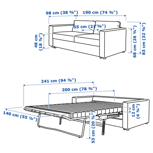 Obrázek s rozměry produktu: VIMLE.