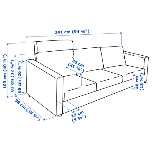 Obrázek s rozměry produktu: VIMLE.