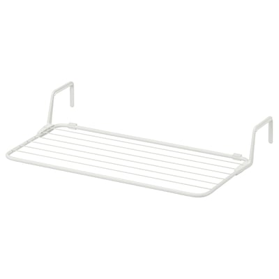 ANTONIUS white metal hanging shelf, simple design, ideal indoor/outdoor storage.