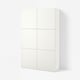BESTÅ Storage combination with doors, white/Lappviken white, 120x42x193 cm