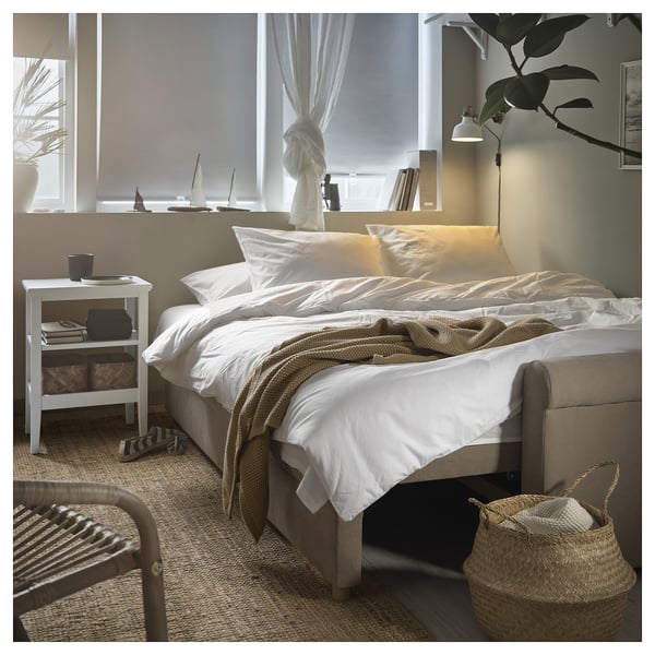 DÅNHULT 3-seat sofa-bed, Silkeryd dark grey-beige