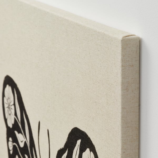 Close-up of handmade canvas artwork with visible texture, showcasing depth and quality.