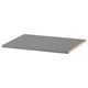 A grey HAUGA shelving unit made of particleboard with a acrylic painted finish, rectangular shape.