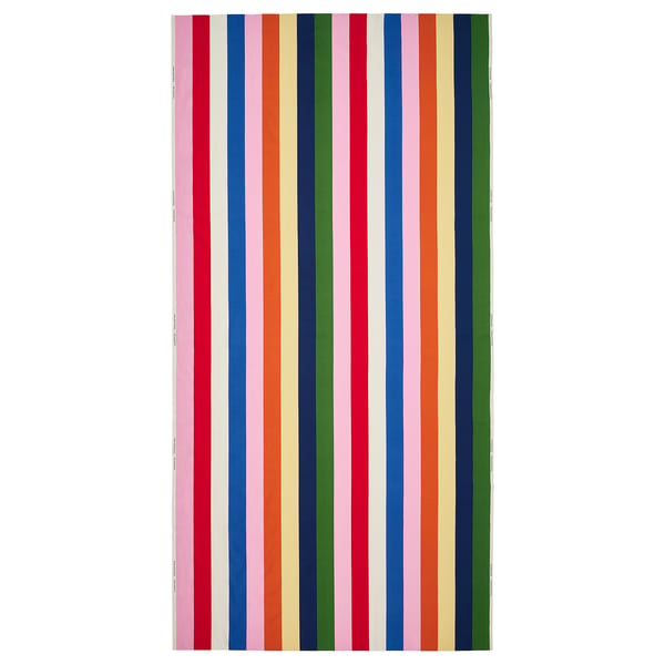 JÄTTEVÄDD: bright, multicoloured striped fabric; cotton; rectangular.