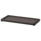 An ikea KOMPLEMENT pull-out tray in dark gray with a sleek, rectangular design, perfect for storing light clothes.