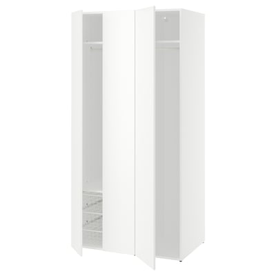 LASTARE Wardrobe combination, white, 100x62x201 cm