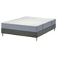 LYNGÖR Divan bed, Valevåg firm/light blue dark grey, 180x200 cm