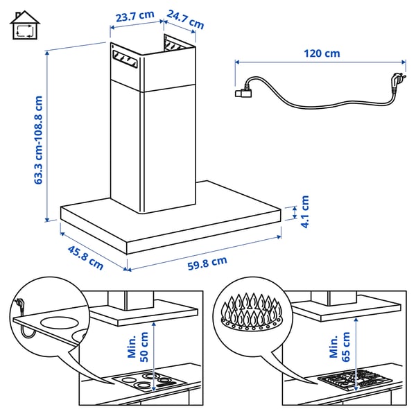 Illustration with measurements for the product: MATÄLSKARE.