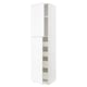 White kitchen cabinet: METOD with enköping fronts, has doors, shelves, smooth edges, and a sleek design.
