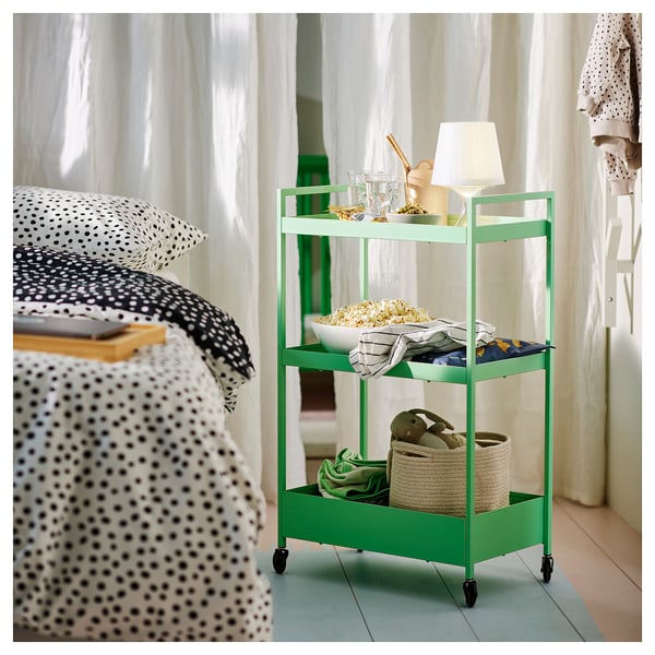 NISSAFORS Trolley, light green, 50.5x30x83 cm