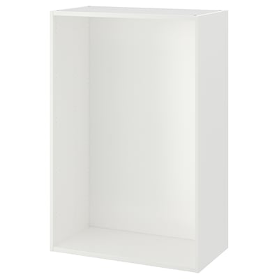 White PLATSA storage unit, minimalist and modular. Rectangular shape with a sleek, modern design, made from recycled materials.