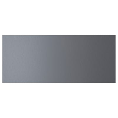 RIKSVIKEN dark pewter front, metallic foil, rectangular.