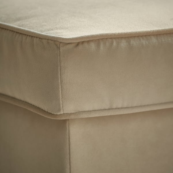 STRANDMON Footstool with storage, Tommaboda deep beige