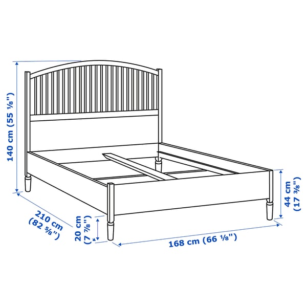 Illustration with measurements for the product: TYSSEDAL.