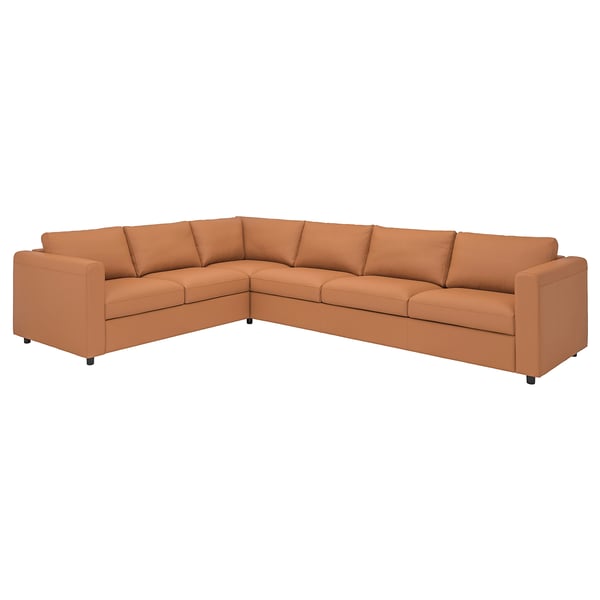 An orange VIMLE sectional sofa with clean lines and multiple cushions for comfort.