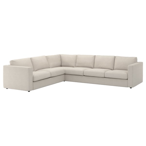VIMLE sectional sofa, light grey, l-shape, machine-washable fabric.