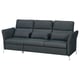 FAMMARP Sofa. Dunkelgrüner Stoff, schlankes Design, verstellbare Kopfstützen. Moderner, komfortabler Look.
