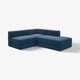 JÄTTEBO moduläres Sofa, blau, weiches Cord, L-förmig, bequem, Stauraum.