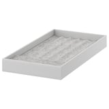 KOMPLEMENT Schmucktablett, weiß, mit Filz gefütterte Fächer, rechteckige Form, organisiertes Design.