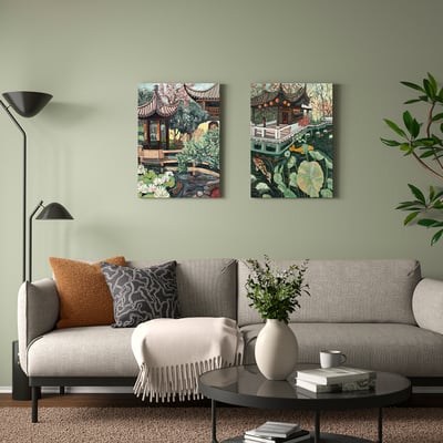 PJÄTTERYD Bild, schöner Pavillon, 50x70 cm
