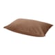 A single, square-shaped, brown ÄNGSLILJA pillowcase made from soft, pre-washed cotton.