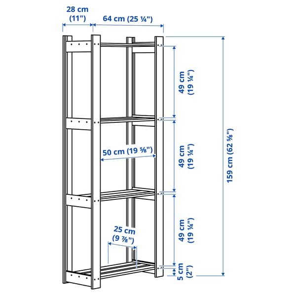 Illustration with measurements for the product: ALBERT.