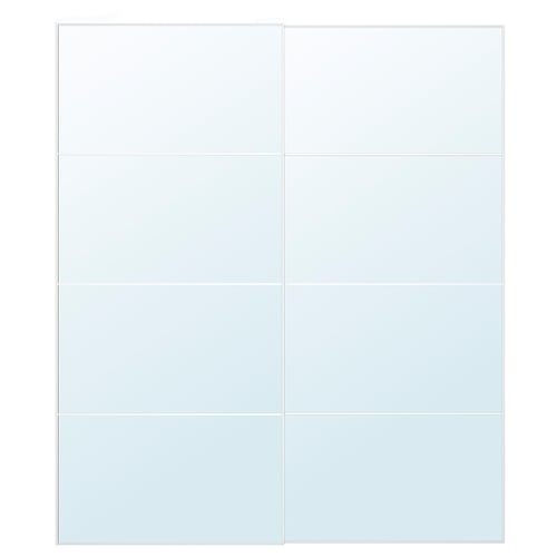 Panel mirror set in sleek aluminium frame. Modern, wall-mounted, safety glass. Perfect for compact spaces.