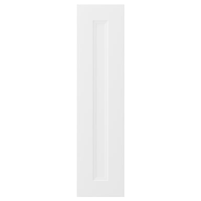 This image the white AXSTAD kitchen door with a smooth, matte finish, soft lines, and inset panel design.