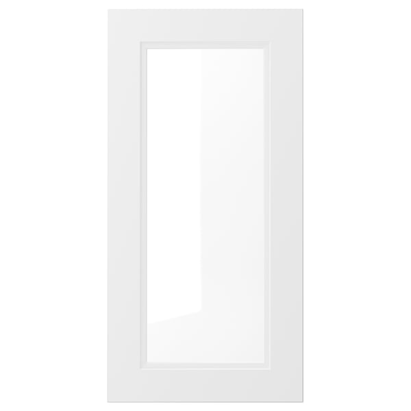 AXSTAD white cabinet door, matte finish, square inset panel, abs plastic profile, fibreboard & glass base.