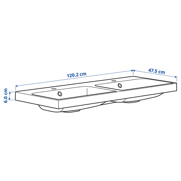 Illustration with measurements for the product: BACKSJÖN.