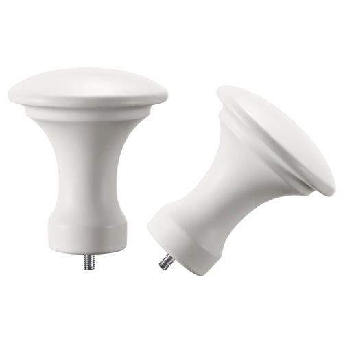 BÄCKRADULA Finials, 1 pair, white