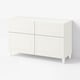 BESTÅ Storage combination w doors/drawers, white/Smeviken/Kabbarp white, 120x42x74 cm
