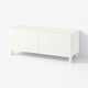 BESTÅ TV bench with doors, white/Förvaltare white, 120x42x48 cm
